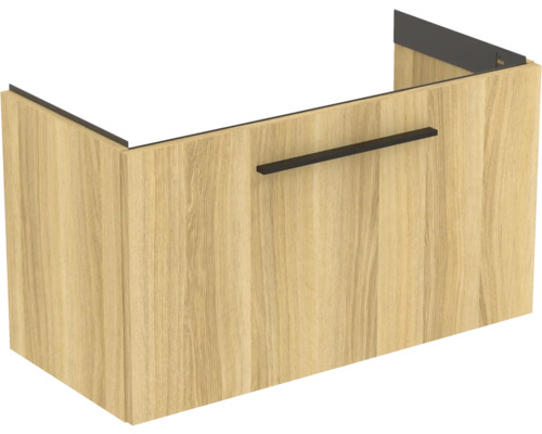 Waschtischunterschrank mit Holzoptik und Griff