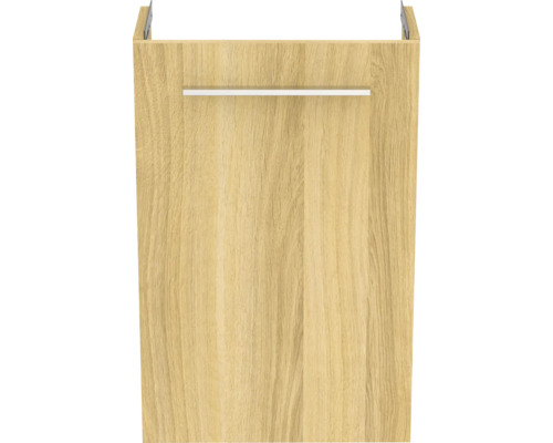 Hängeschrank mit Holzfront und Griffleiste