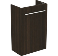Meuble bas de lavabo en bois foncé avec tiroir pour la salle de bain