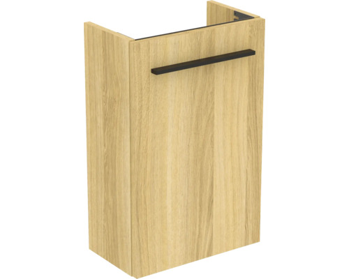 Waschtischunterschrank aus Holz mit Handtuchhalter