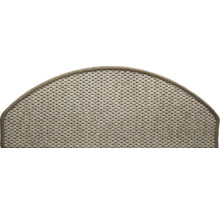Kit de tapis d'escalier Natura demi-rond beige 23,5x65x4,5 cm 15 pces