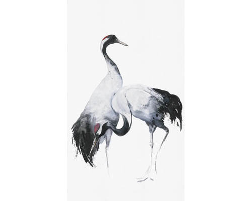 Fototapete Vlies 34596 Kumano Kraniche 159 x 270 cm Aquarellmalerei von zwei Kranichen