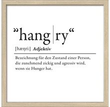 Gerahmtes Bild Hangry 33x33 cm