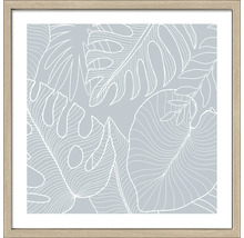 Image encadrée avec motif de feuilles