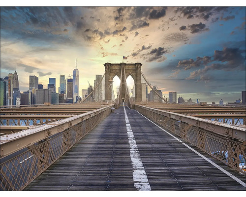 Glasbild New York Brooklyn Bridge 80x60 cm