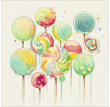 Glasbild Lollies I 30x30 cm