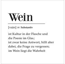 Glasbild Wein Definition 20x20 cm