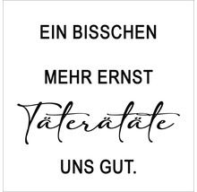 Glasbild Täterätäte 20x20 cm