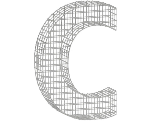 Gabions en forme de lettre C bellissa 67,5 x 21 x 100 cm