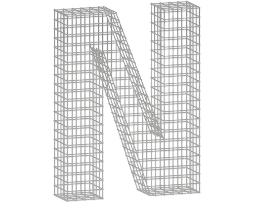 Gabions en forme de lettre N bellissa 77,5 x 21 x 100 cm