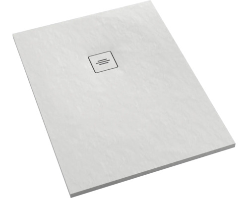 Receveur de douche OTTOFOND Nevis 90 x 100 x 3.5 cm blanc structuré mat 879101 Receveur de douche rectangulaire avec écoulement