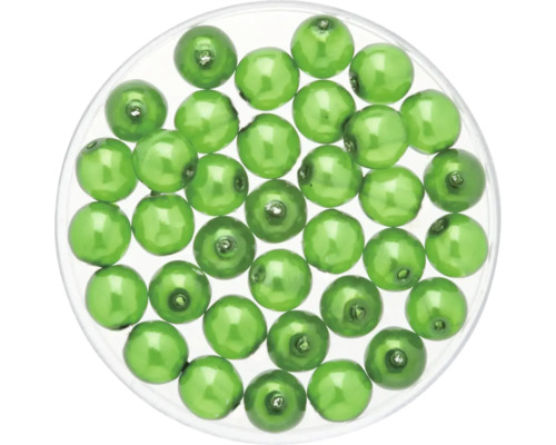 Perles en verre Bohême cire Periodot 6 mm 50 pièces
