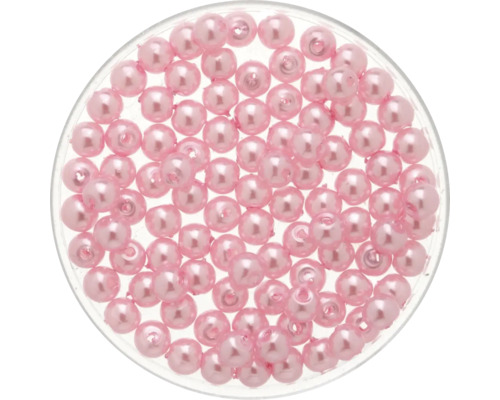 Perles de cire rose clair 4 mm 100 pièces