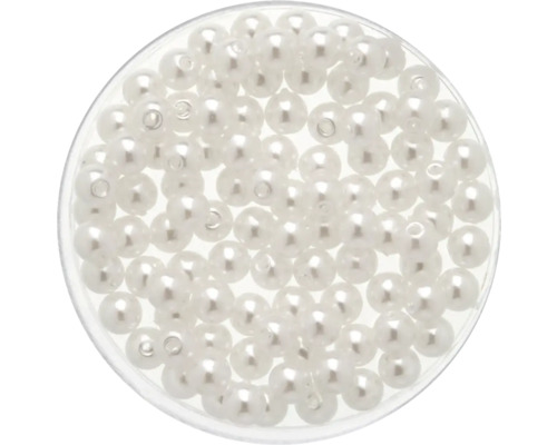 Perles de cire blanc 4 mm 100 pièces
