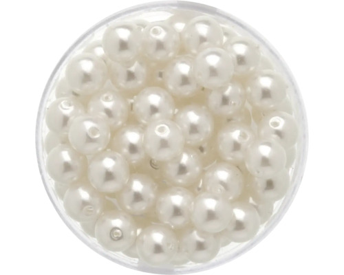 Perles de cire blanc 6 mm 60 pièces
