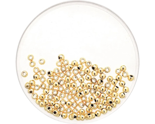 Perles métalliques or 3 mm 125 pièces