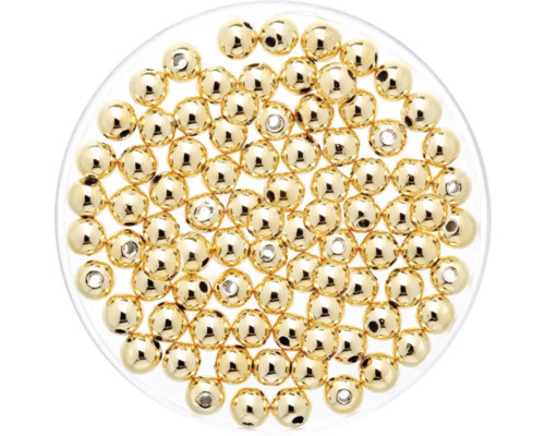 Perles métalliques or 4 mm 80 pièces