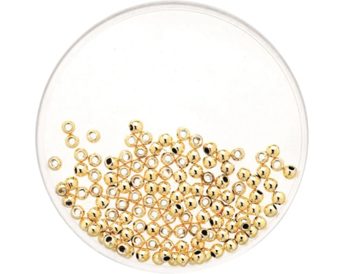 Perles métalliques or 6 mm 35 pièces