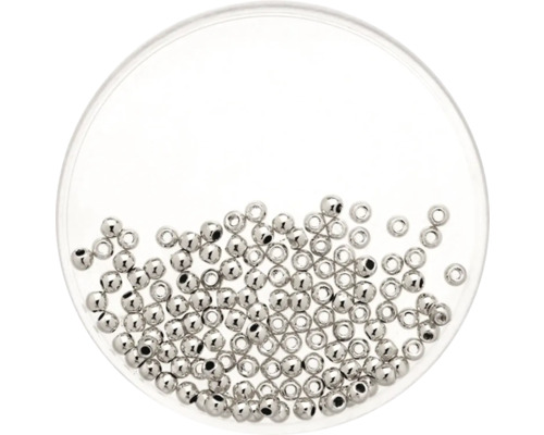 Perles métalliques argent 8 mm 15 pièces