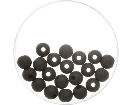 Perles Polaris noir mat 6 mm 20 pièces