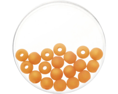 Perles Polaris orange mat 8 mm 15 pièces