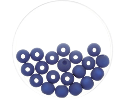 Perles Polaris bleu foncé mat 8 mm 15 pièces