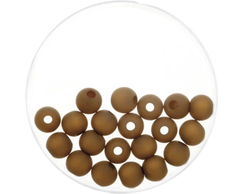 Perles Polaris marron foncé mat 8 mm 15 pièces
