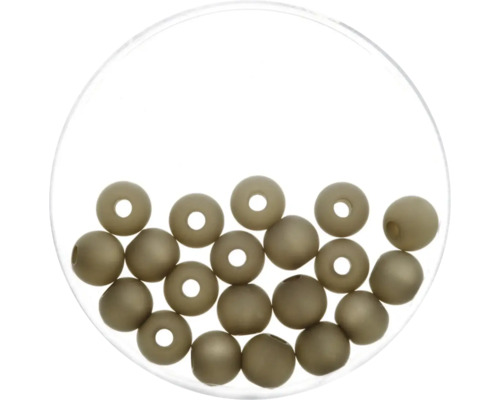 Perles Polaris gris foncé mat 8 mm 15 pièces