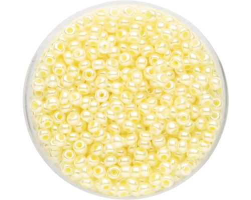 Rocailles cirées jaune 2,6 mm 17 g