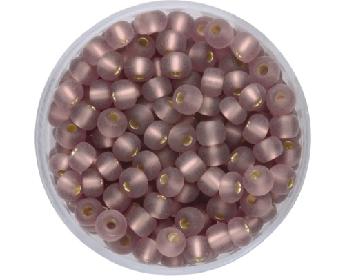 Rocailles insert argent violet mat 4,5 mm 17 g