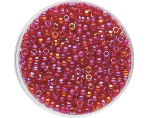 Rocailles Rainbow rouge 2,6 mm 17 g