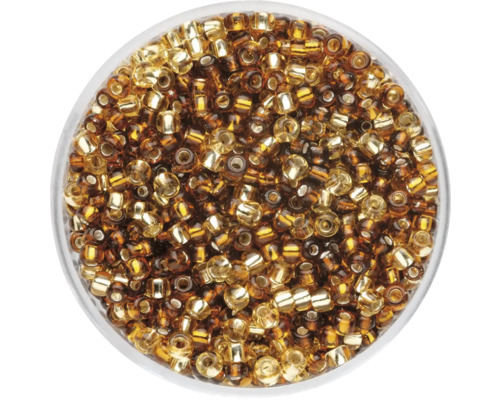 Rocailles mix Silbereinzug beigebraun 2,6 mm 17 g