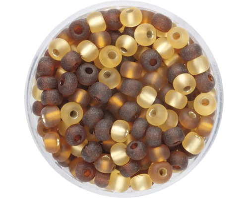 Rocailles Mix matt beigebraun 4,5 mm 17 g