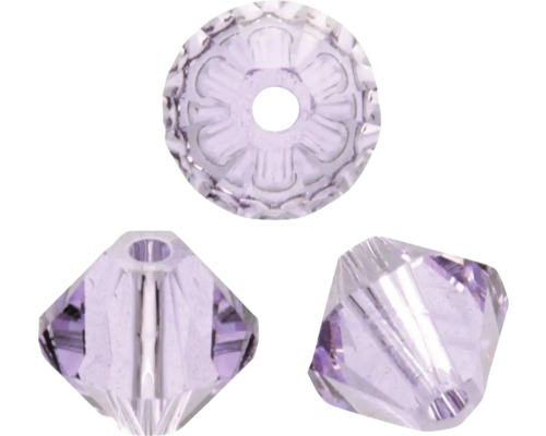Perle pointue en verre violet 4 mm 25 pièces