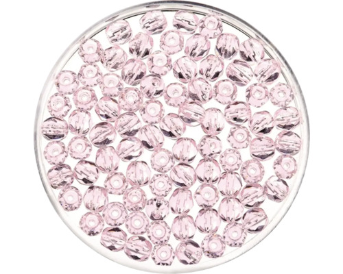 Perles dépolies rose 6 mm 50 pièces