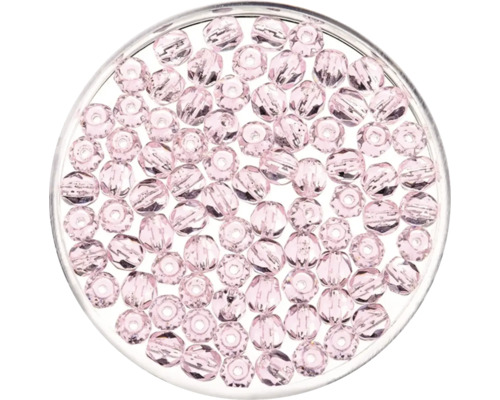 Perles de verre lilas 6 mm 50 pièces