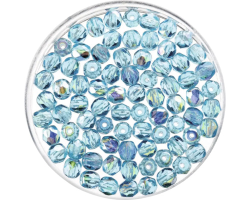 Perles de verre aqua rainbow 4 mm 100 pièces