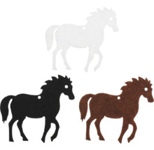 Dekorative Pferdefiguren aus Filz
