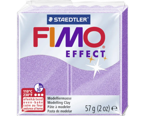Pâte à modeler FIMO Effect brillant nacré violet 57 g Pâte à modeler Staedtler Fimo Effect, 57 grammes, durcissant au four