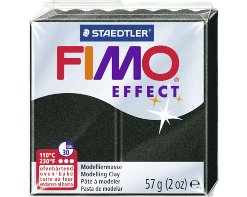 Pâte à modeler FIMO Effect brillant nacré noir 57 g Pâte à modeler Staedtler Fimo Effect, 57 grammes, cuisson au four
