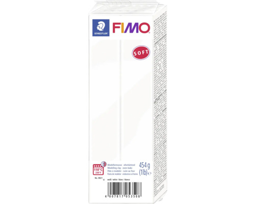 Grand bloc FIMO Soft blanc 454 g