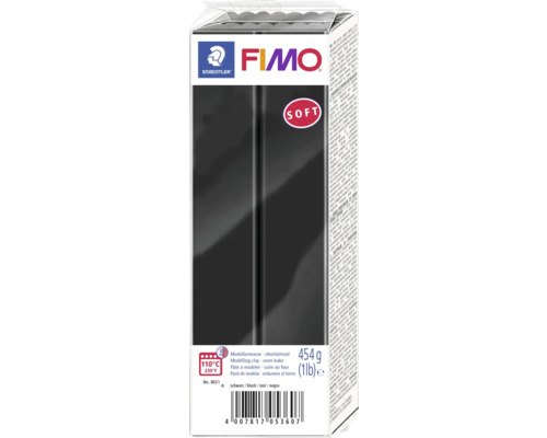 Grand bloc FIMO Soft noir 454 g