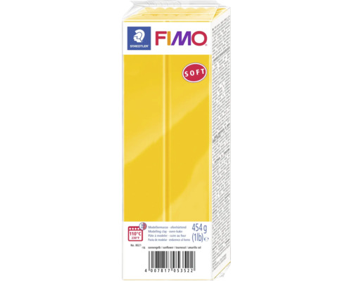 Grand bloc FIMO Soft jaune soleil 454 g