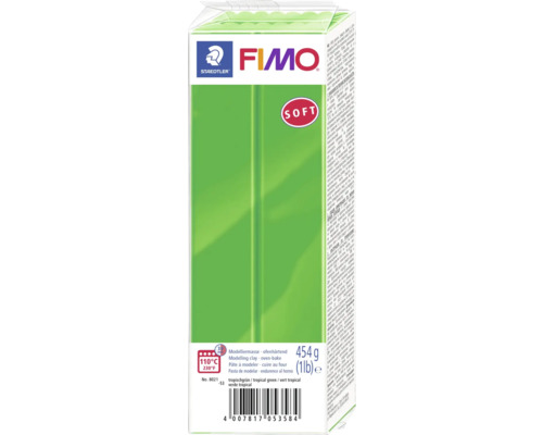 FIMO Soft Modelliermasse Großblock tropischgrün 454 g Staedtler Fimo Soft Modelliermasse, 454 Gramm