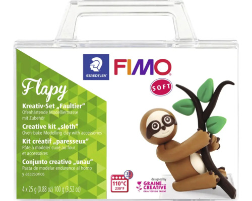 FIMO Soft Set dans une mallette paresseux Flapy