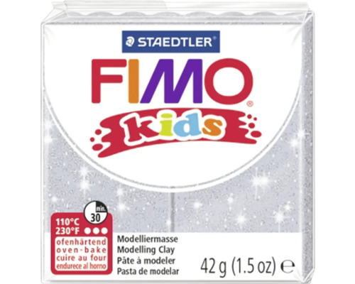 FIMO Kids paillettes argent 42 g