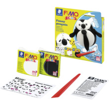 FIMO Kids, kit de modelage Pingouin amusant avec pâte à modeler, outil de modelage et tatouages