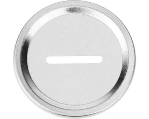 Disque d'insertion tirelire argent 68 mm 2 pièces Couvercle rond avec fente