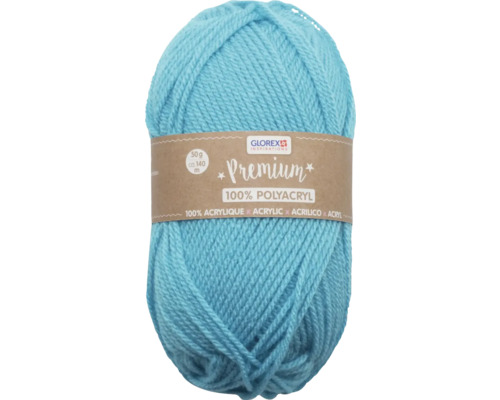 Laine Premium polyacrylique turquoise 140 m 50 g Pelote de fil polyacrylique, 50 grammes