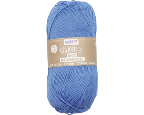 Wolle 100% Baumwolle blau 50 g